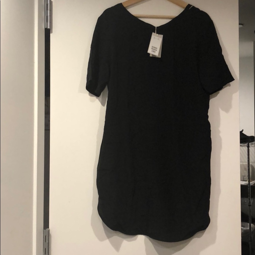 COS silk dress, black